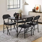 Metal Folding Chairs with Padded Cushion and Back, Metal Chairs with Cushion and Durable Steel Frame, Indoor Outdoor Portable Stackable Seat