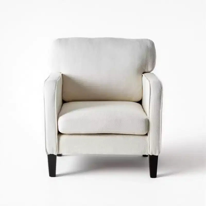 Okak Poltrona da lettura moderna e confortevole in ciniglia con braccioli e schienale, Poltrona lounge per soggiorno, camera da letto