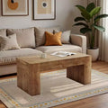 48 Farmhouse Rectangular Coffee Table with Large Storage Drawer, Thick Wood Grain Center Table for Living Room, Apartment, or Office-Panipeachy