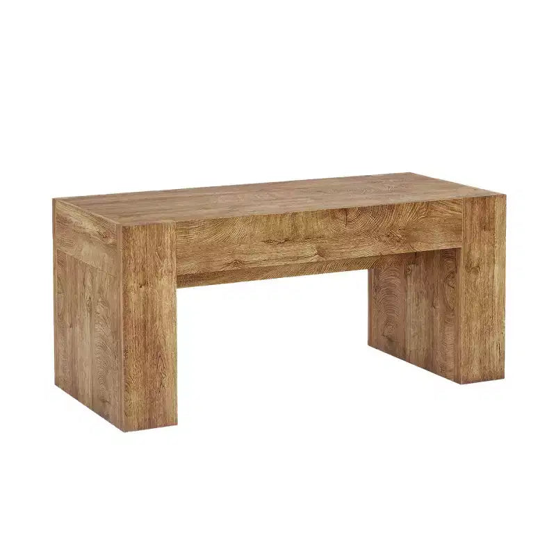 Tavolino da caffè rettangolare 48 Farmhouse con grande cassetto portaoggetti, tavolino centrale in legno spesso per soggiorno, appartamento o ufficio