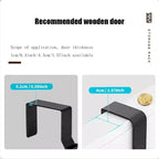 Organizer dispensa da appendere alla porta a 6 livelli per cucina, ripostiglio, bagno, scaffale portaspezie in metallo con cesto regolabile e ventose, nero