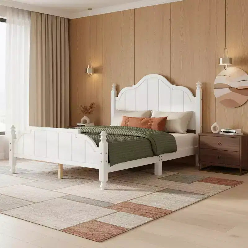 Struttura Letto in Legno Polibi con Testiera ad Arco