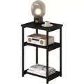 This Three-layer Side Table with Storage Racks is Suitable for Living Rooms, Bedrooms, etc. It can be Easily Assembled without Tools.