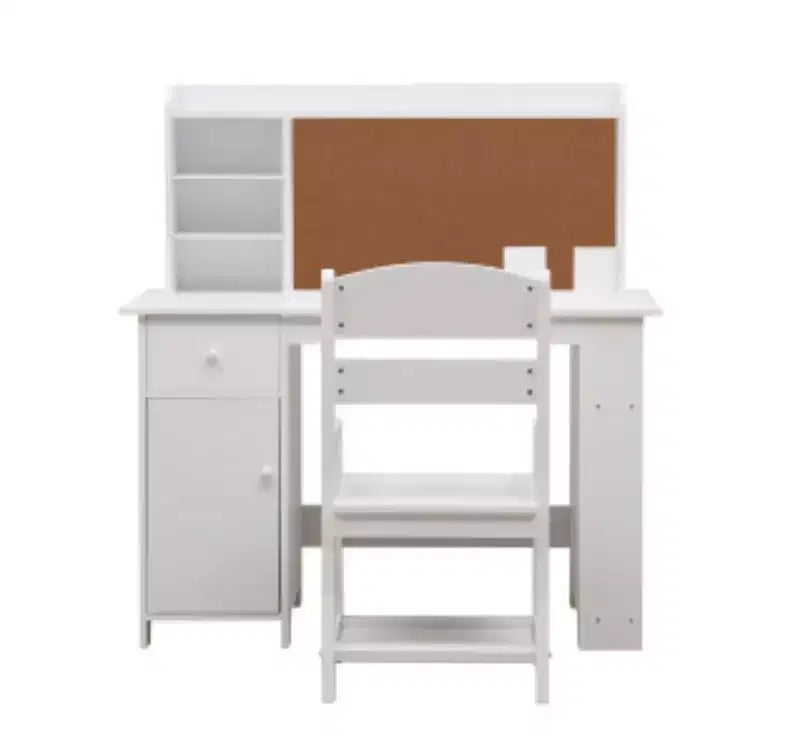 1-Piece MDF Kids Study Desk with 1 Cabinet & 1 Drawer