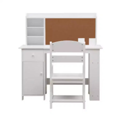 1-Piece MDF Kids Study Desk with 1 Cabinet & 1 Drawer