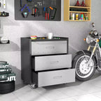 VIYET 35 Armadio in Acciaio Resistente con Ruote - Ruote Bloccabili e Corrimano Superiore, Organizzatore Mobile per Attrezzi per Garage/Casa/Ufficio/Magazzino