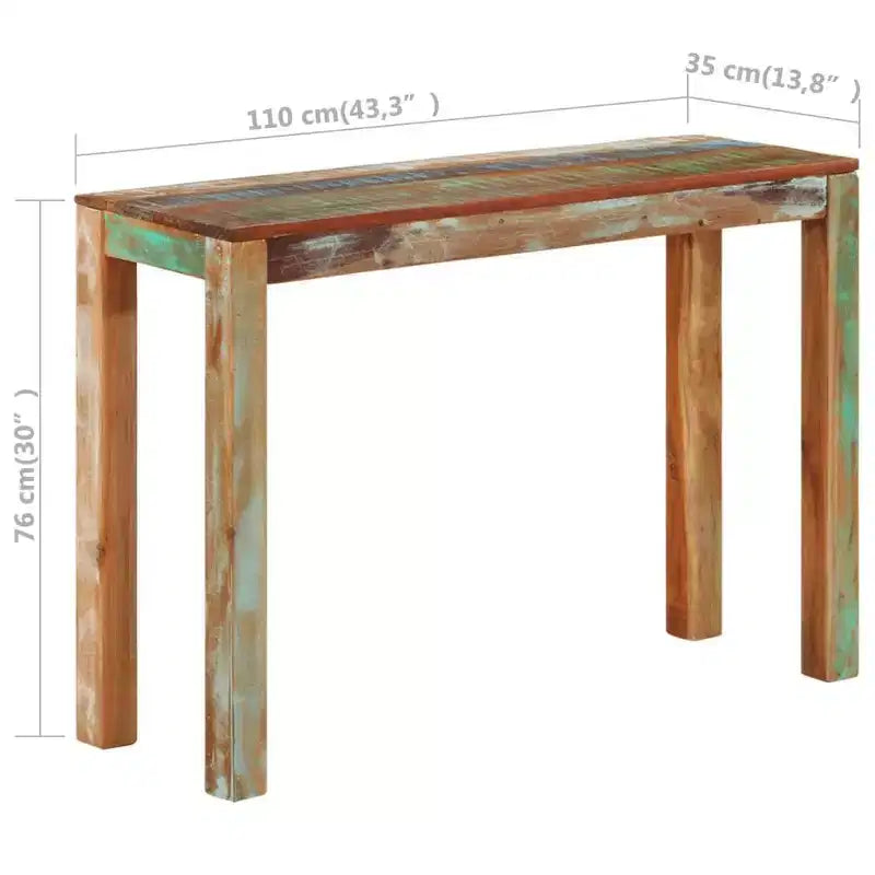 vidaXL Tavolino Consolle Tavolo da Ingresso in Legno Tavolo Laterale per Soggiorno Legno Massello