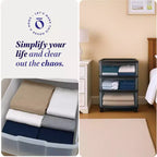 Organizzatore carrello a 3 cassetti HOMZ con ruote rimovibili, Medio, Nero e Trasparente