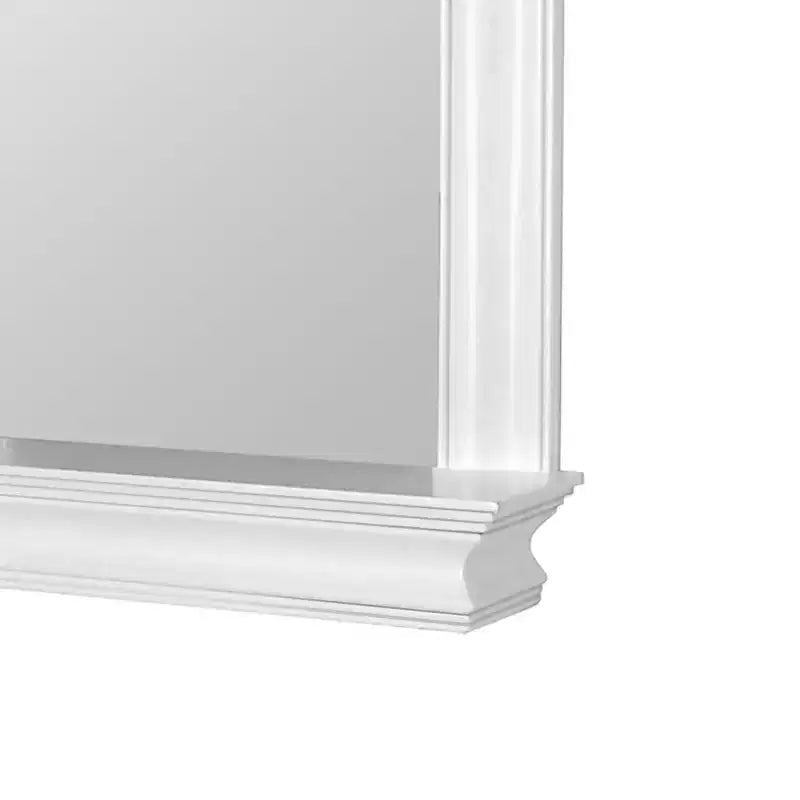 Specchio da parete rimovibile Stratford Teamson Home con ripiano portaoggetti, bianco