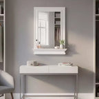 Specchio da parete rimovibile Stratford Teamson Home con ripiano portaoggetti, bianco