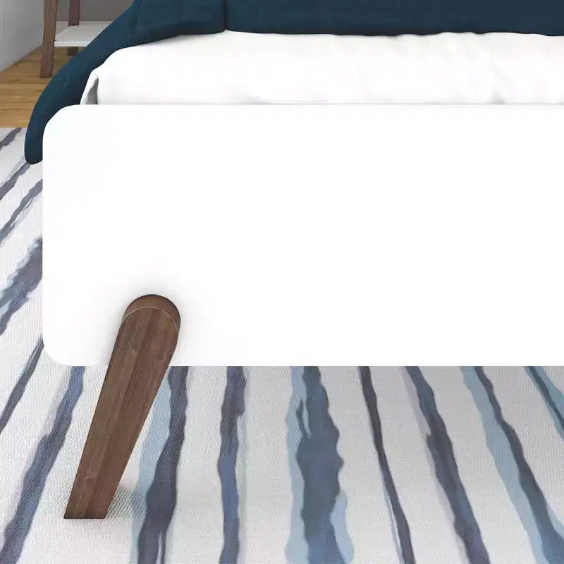 Struttura letto singola in legno massello stile moderno di metà secolo Max & Lily